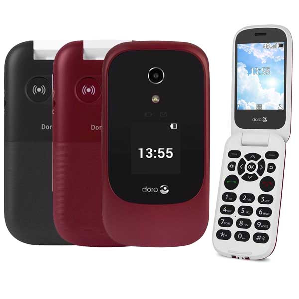 Doro 7060 SIM-Free 4G Mobile Phone for Seniors with GPS Localisation, Audio Boost